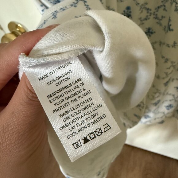 Hill House Aurora Sleep Mini Dress In Blue Trellis 2XL - Picture 8 of 9